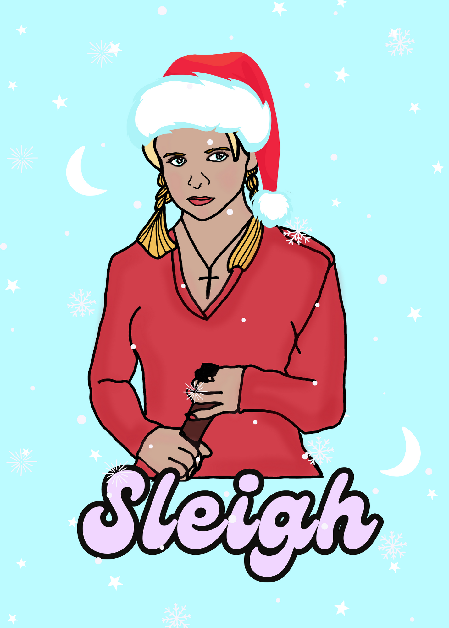 Buffy “Sleigh” Christmas Card Set (pack of 5)