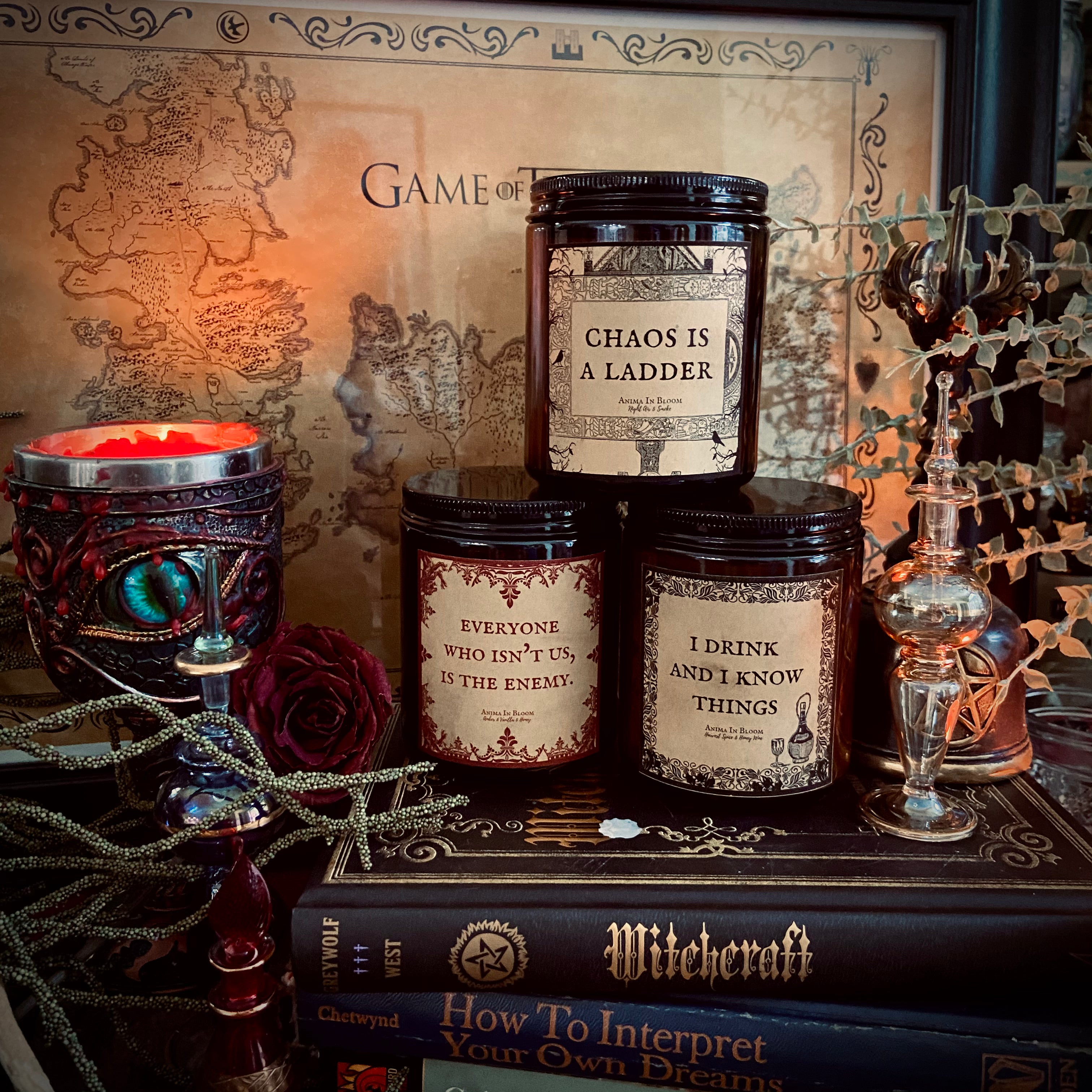 Game of Thrones Tyrion “I Drink and I Know Things” Customizable 8oz Soy Candle