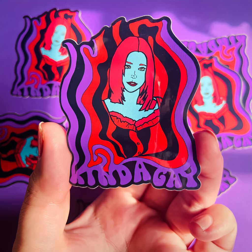 Vamp Willow “Kinda Gay” Water Bottle Sticker