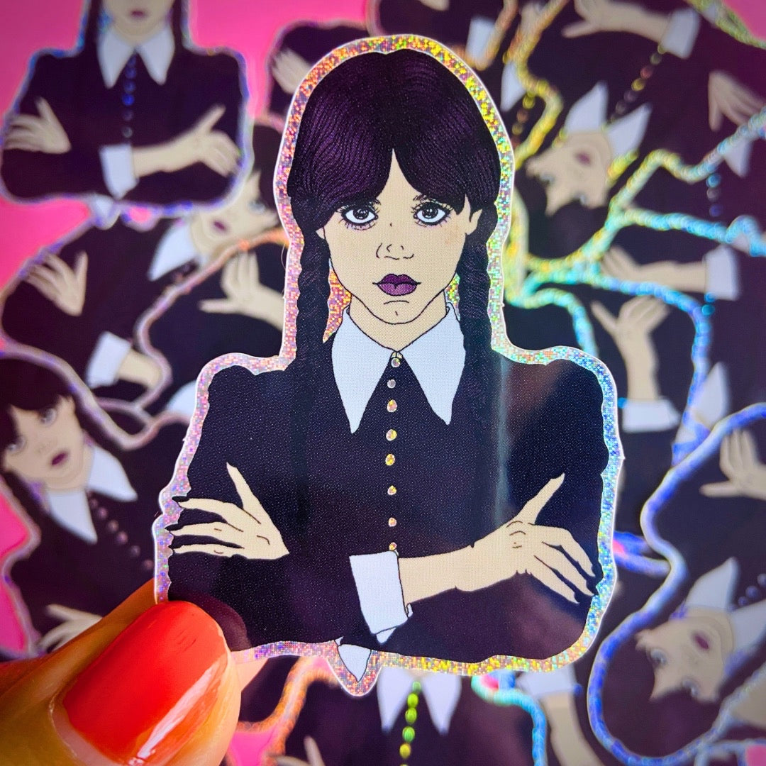 Waterproof Wednesday Addams Sticker