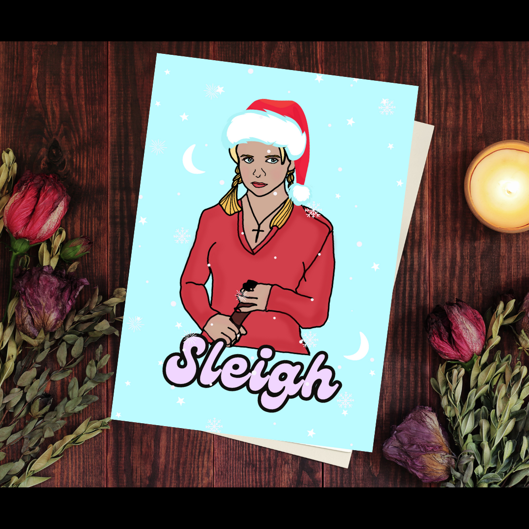 Buffy “Sleigh” Christmas Card Set (pack of 5)