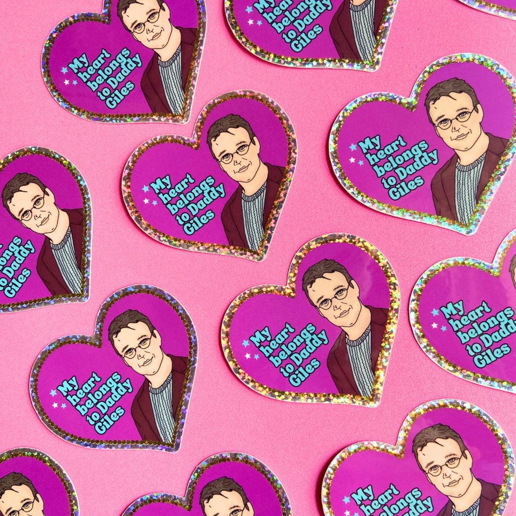 “My Heart Belongs to Daddy Giles”  Water Bottle Sticker