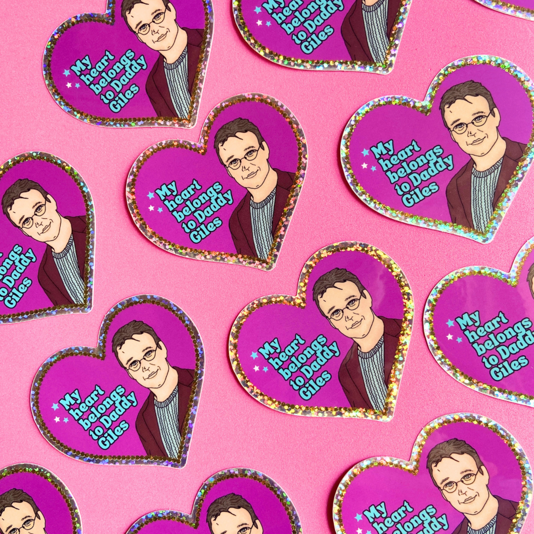 “My Heart Belongs to Daddy Giles”  Water Bottle Sticker