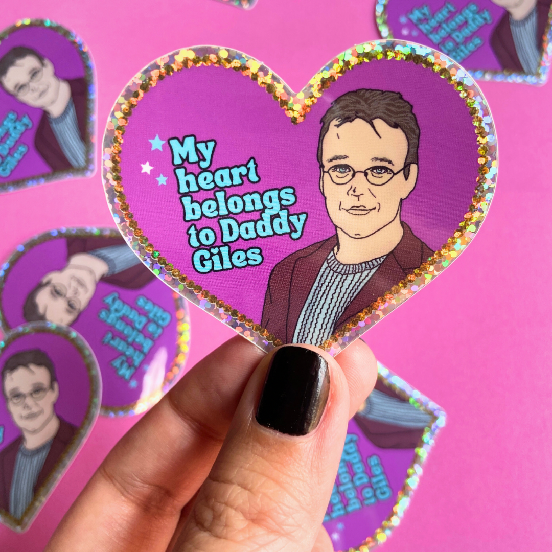 “My Heart Belongs to Daddy Giles”  Water Bottle Sticker