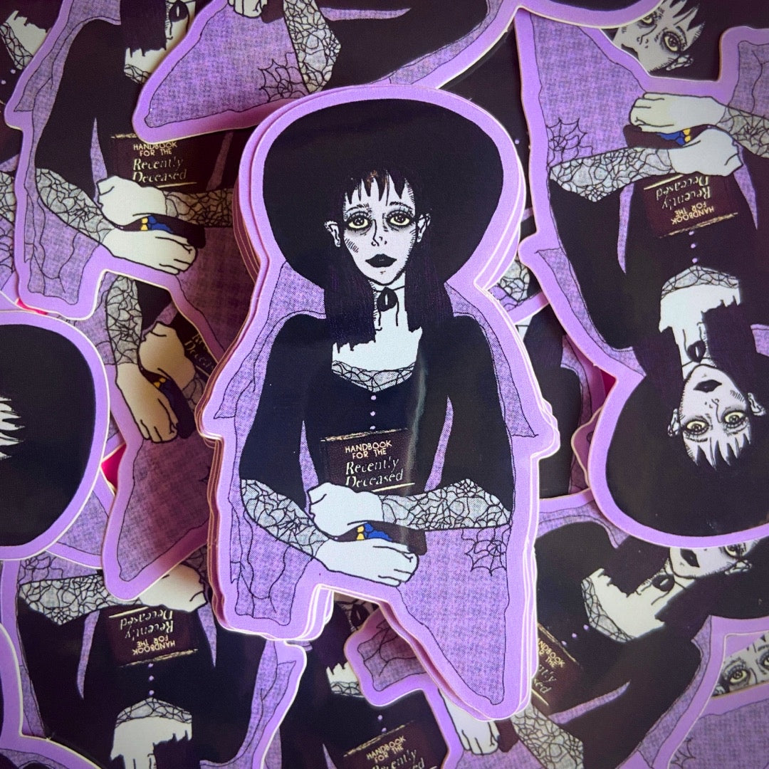 Big Eyed Lydia Deetz Waterproof Sticker