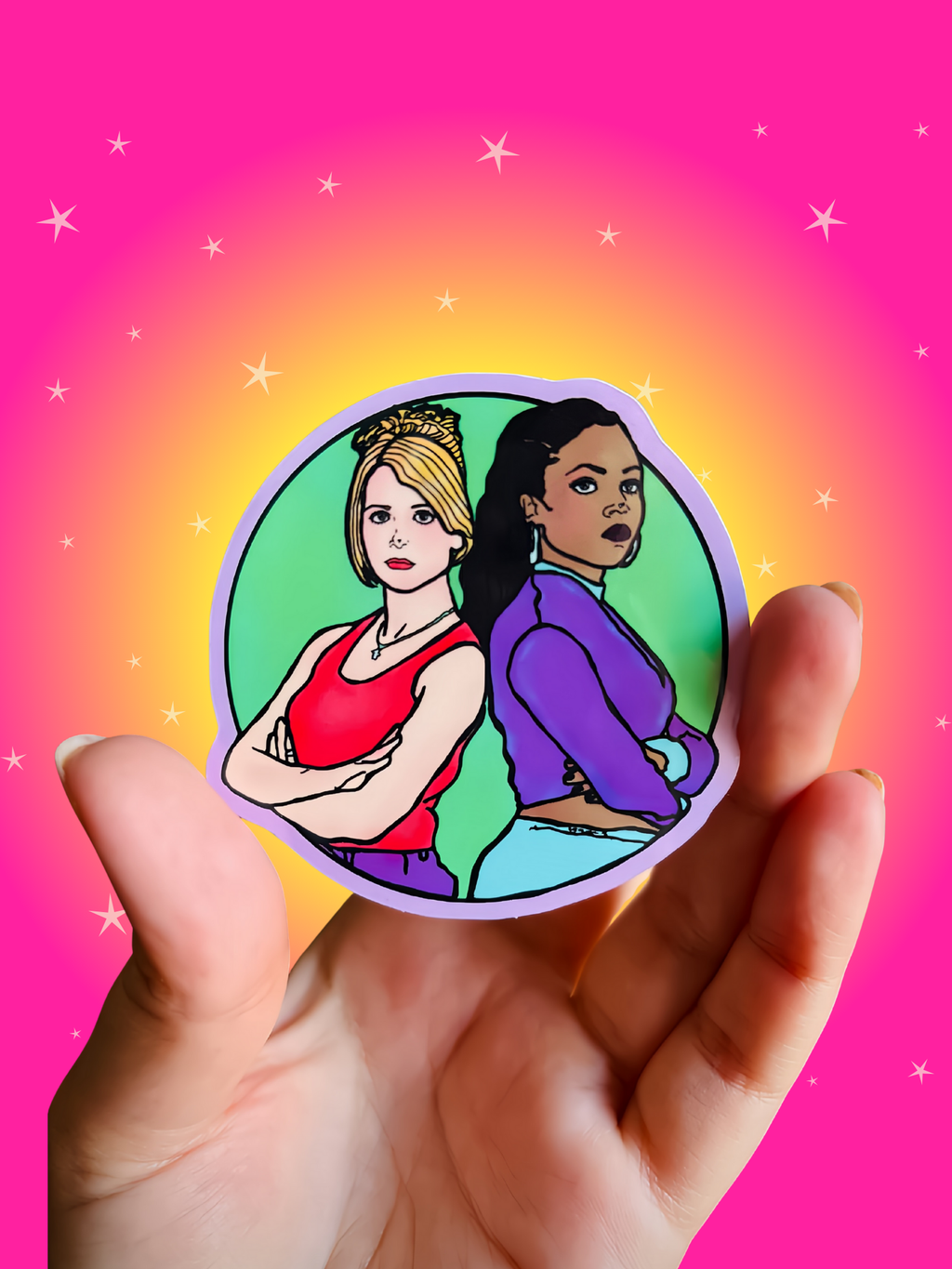 Buffy & Kendra Water Bottle Sticker