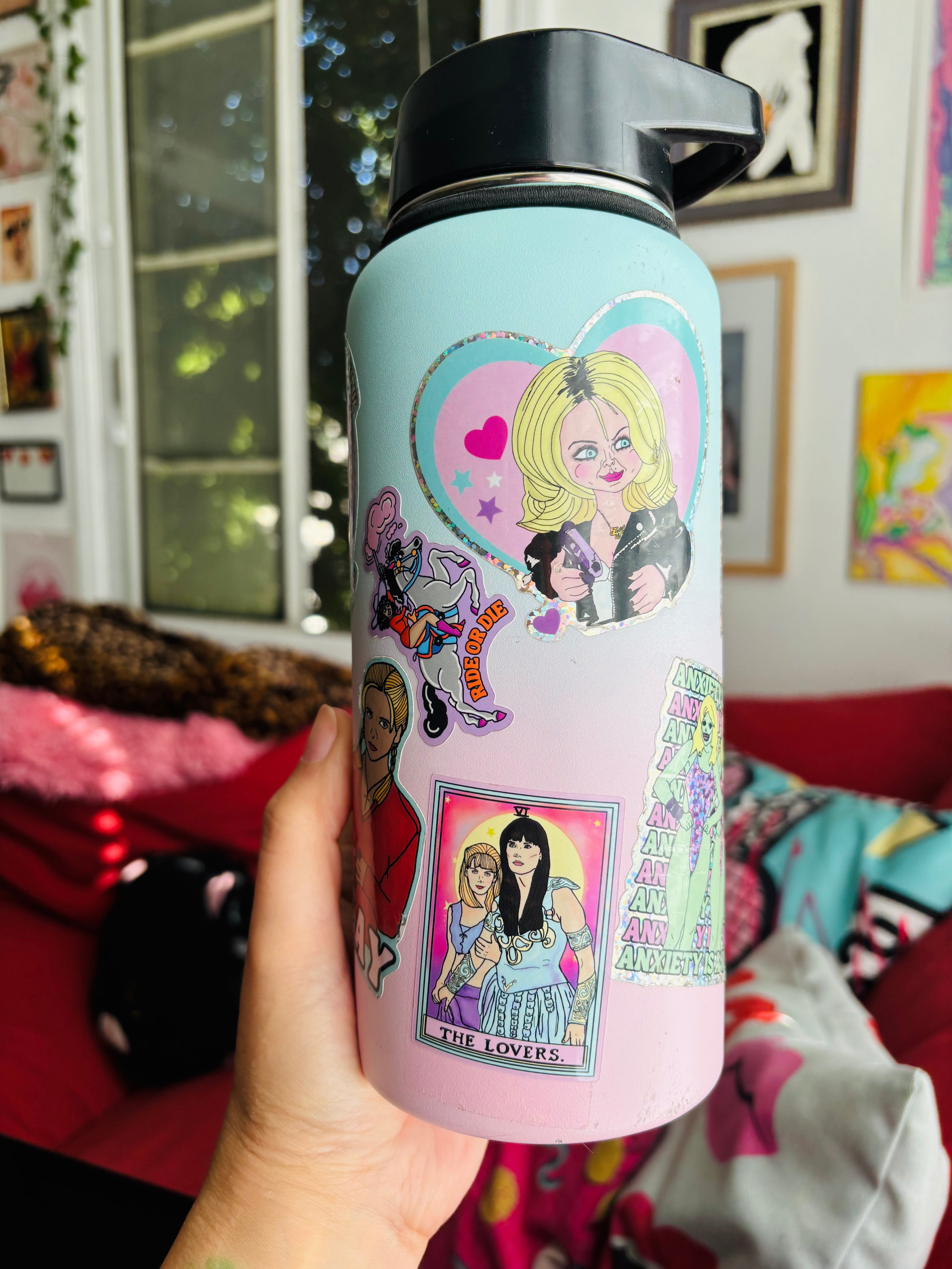 Xena and Gabrielle "The Lovers" Water Bottle Sticker