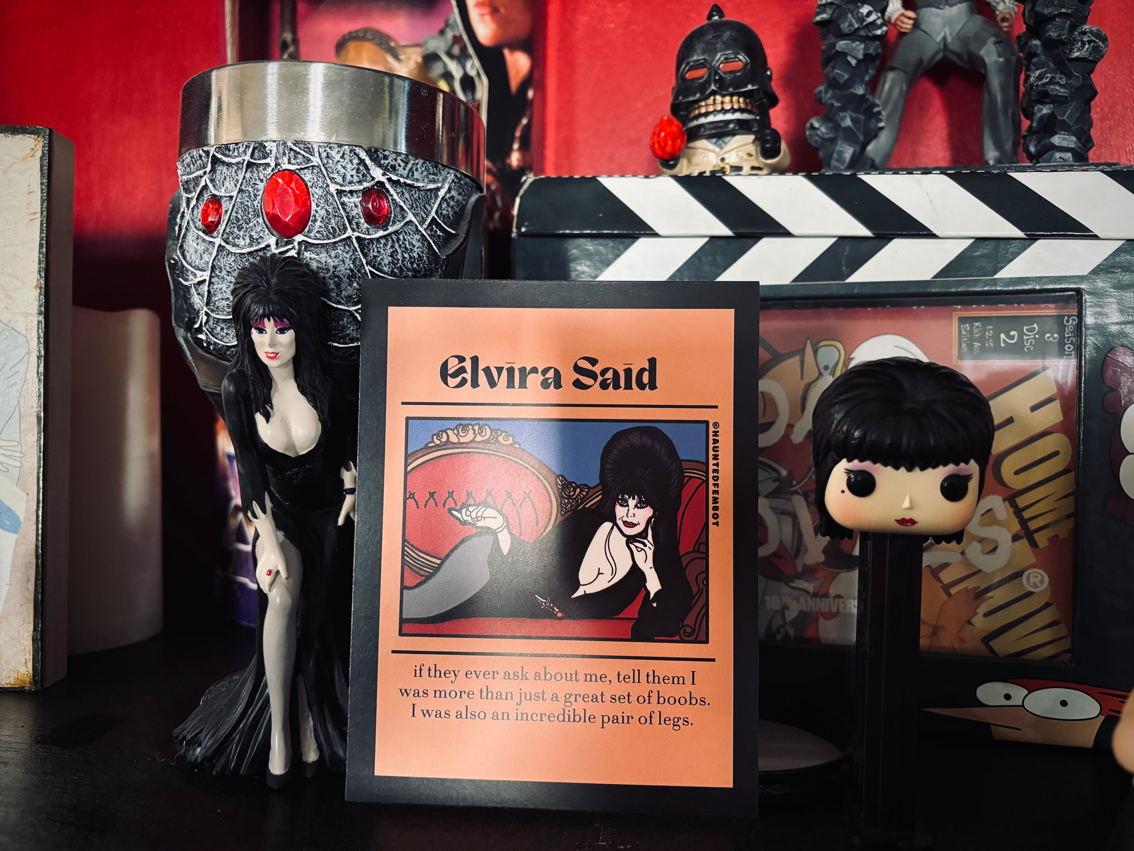 Elvira "..I was also an incredible pair of legs." Postcard