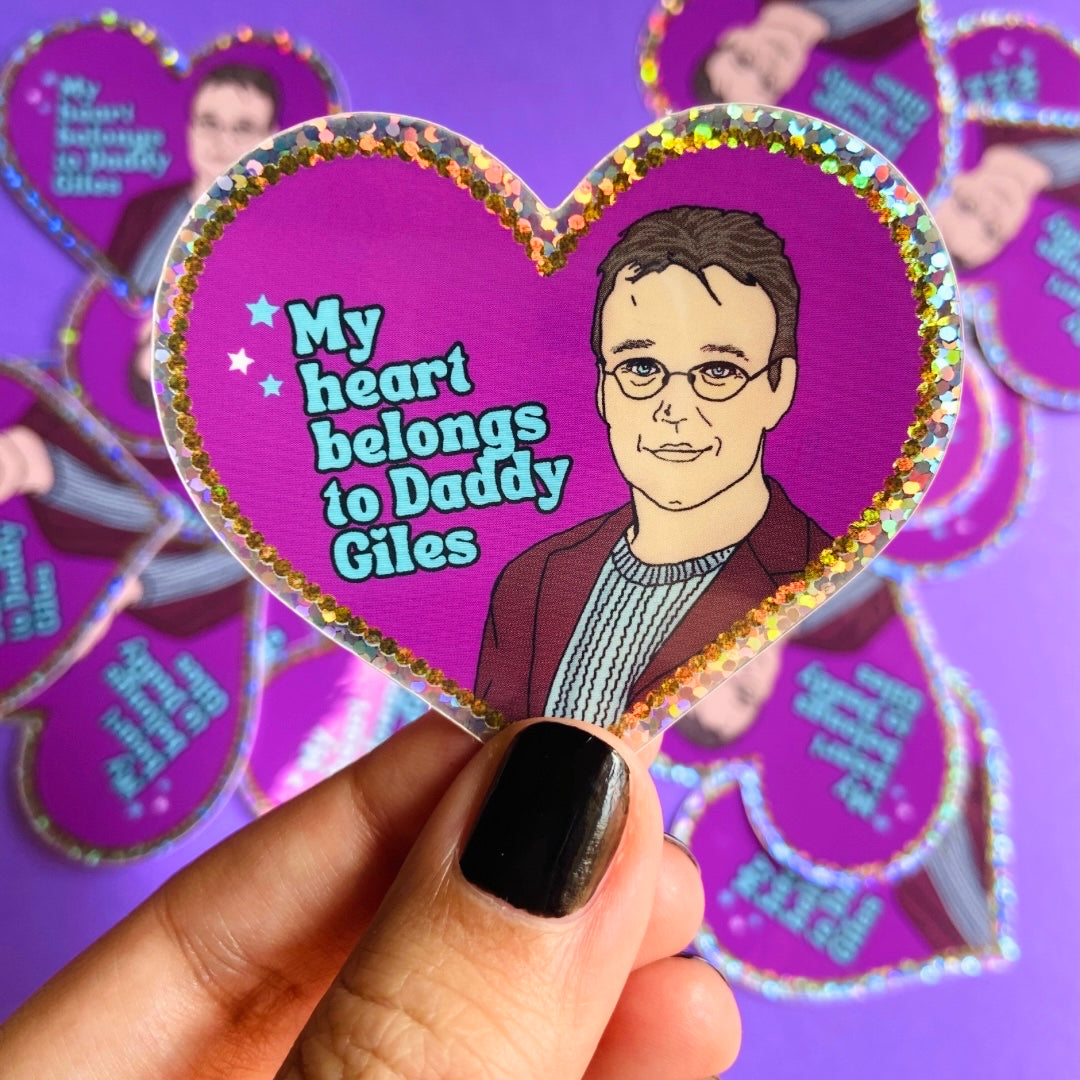 “My Heart Belongs to Daddy Giles”  Water Bottle Sticker