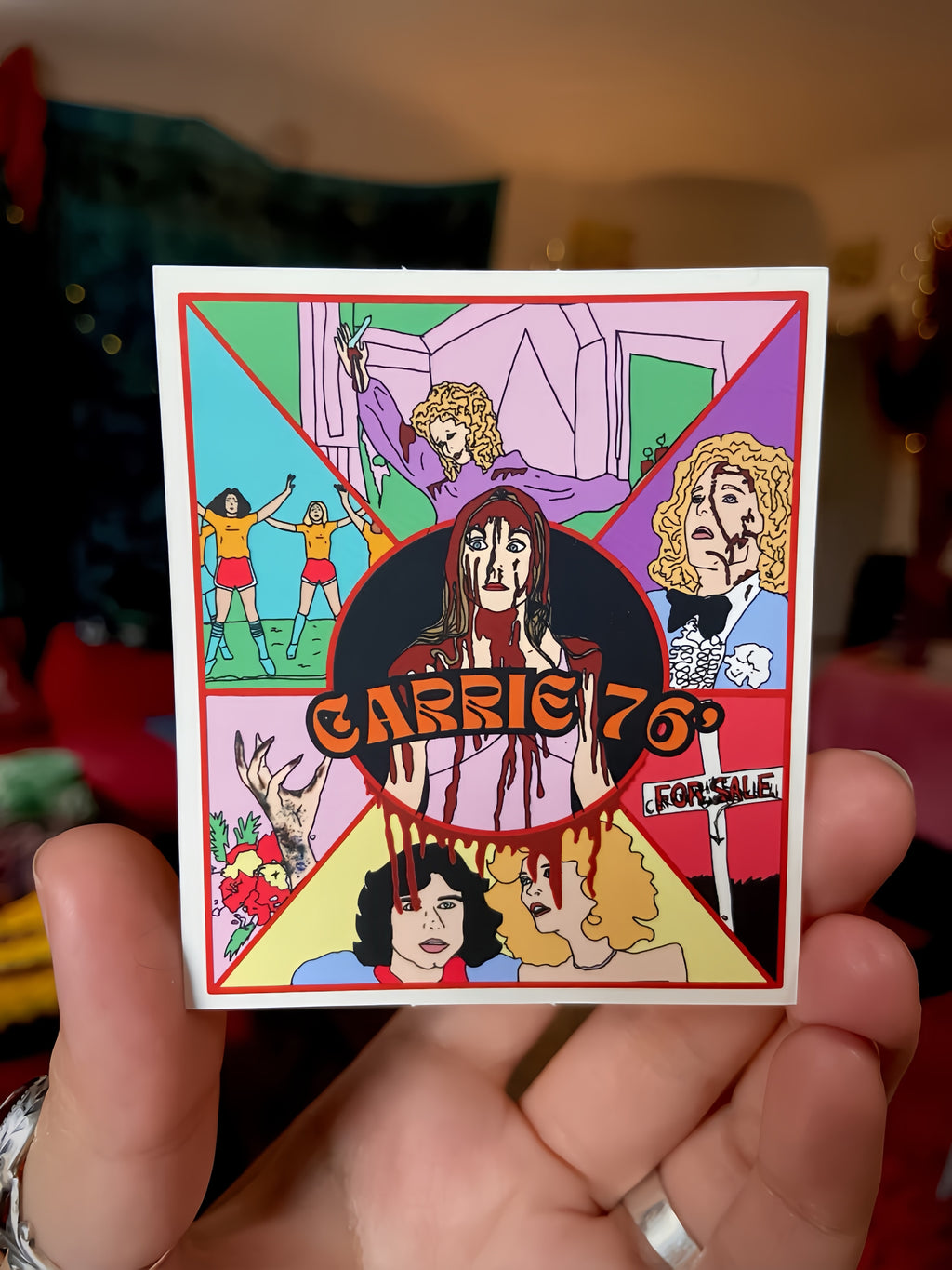 Carrie 1976 Water Bottle Sticker