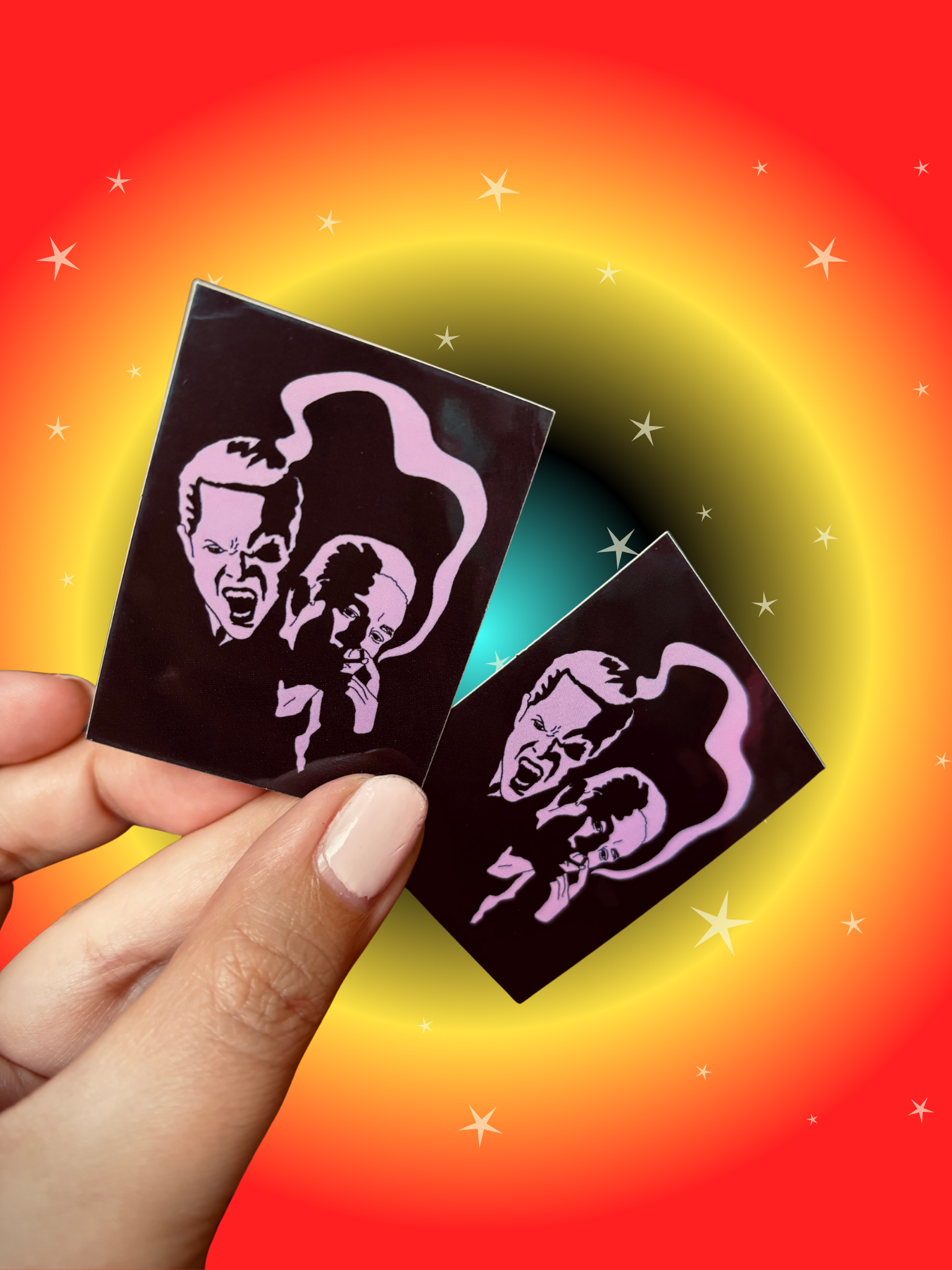 The Monster or The Man Spike Sticker