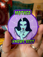 Load image into Gallery viewer, “Mother Knows Best” Lily Munster Water Bottle Sticker
