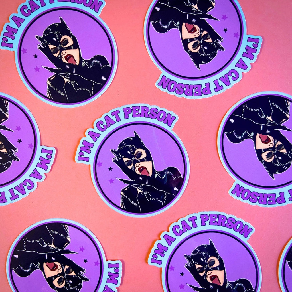 “I’m a Cat Person” Catwoman Water Bottle Sticker