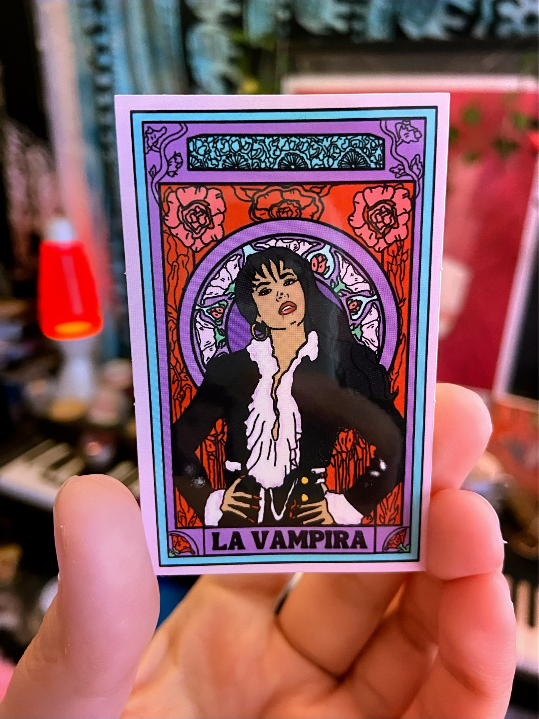Selena "La Vampira" Water Bottle Sticker