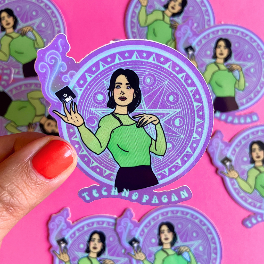 Jenny Calendar “Technopagan” Buffy Water Bottle Sticker