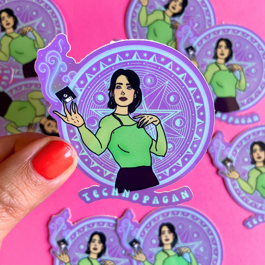 Jenny Calendar “Technopagan” Buffy Water Bottle Sticker
