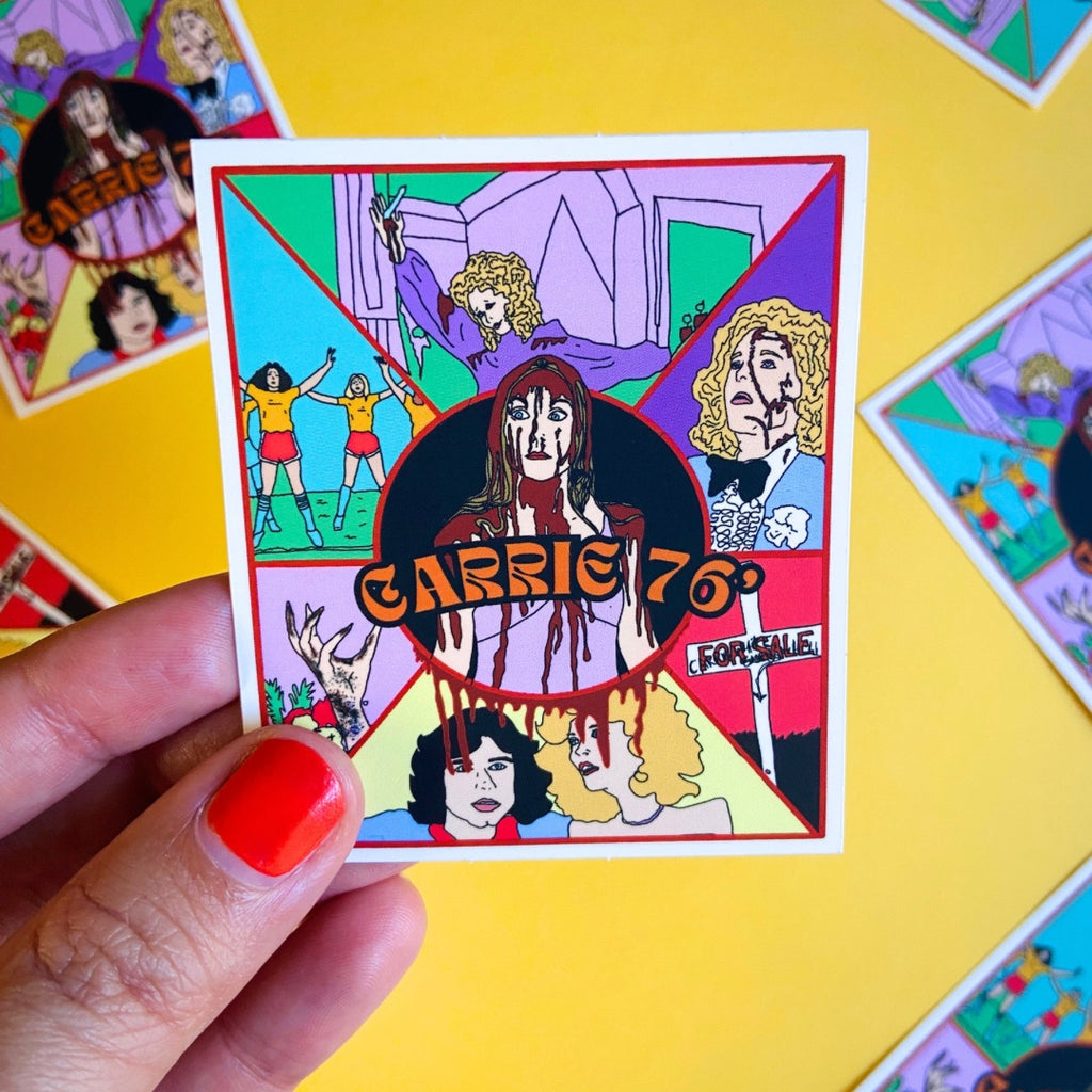 Carrie 1976 Water Bottle Sticker