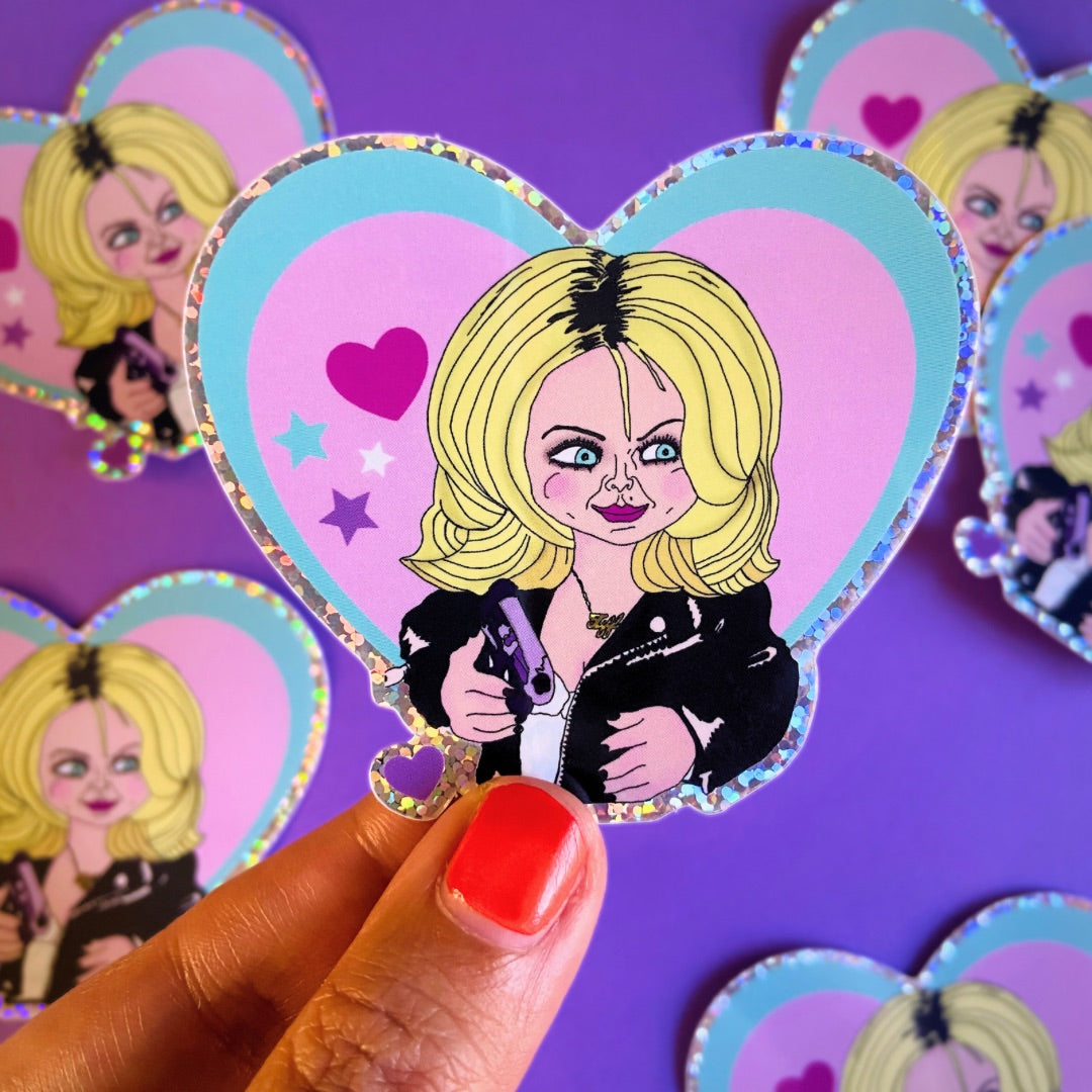 Tiffany/ Bride of Chucky Water Bottle Sticker