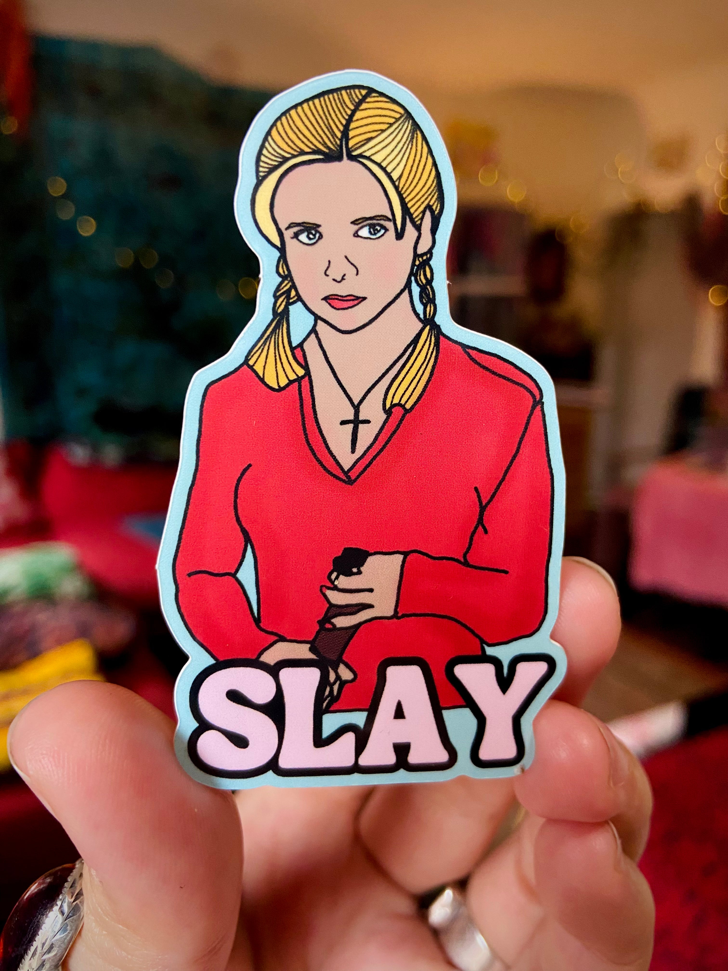 "Slay" Buffy Water Bottle Sticker