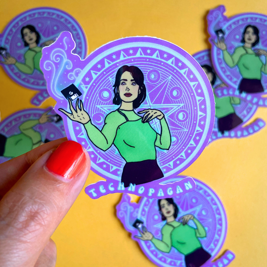 Jenny Calendar “Technopagan” Buffy Water Bottle Sticker