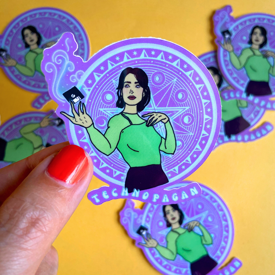 Jenny Calendar “Technopagan” Buffy Water Bottle Sticker