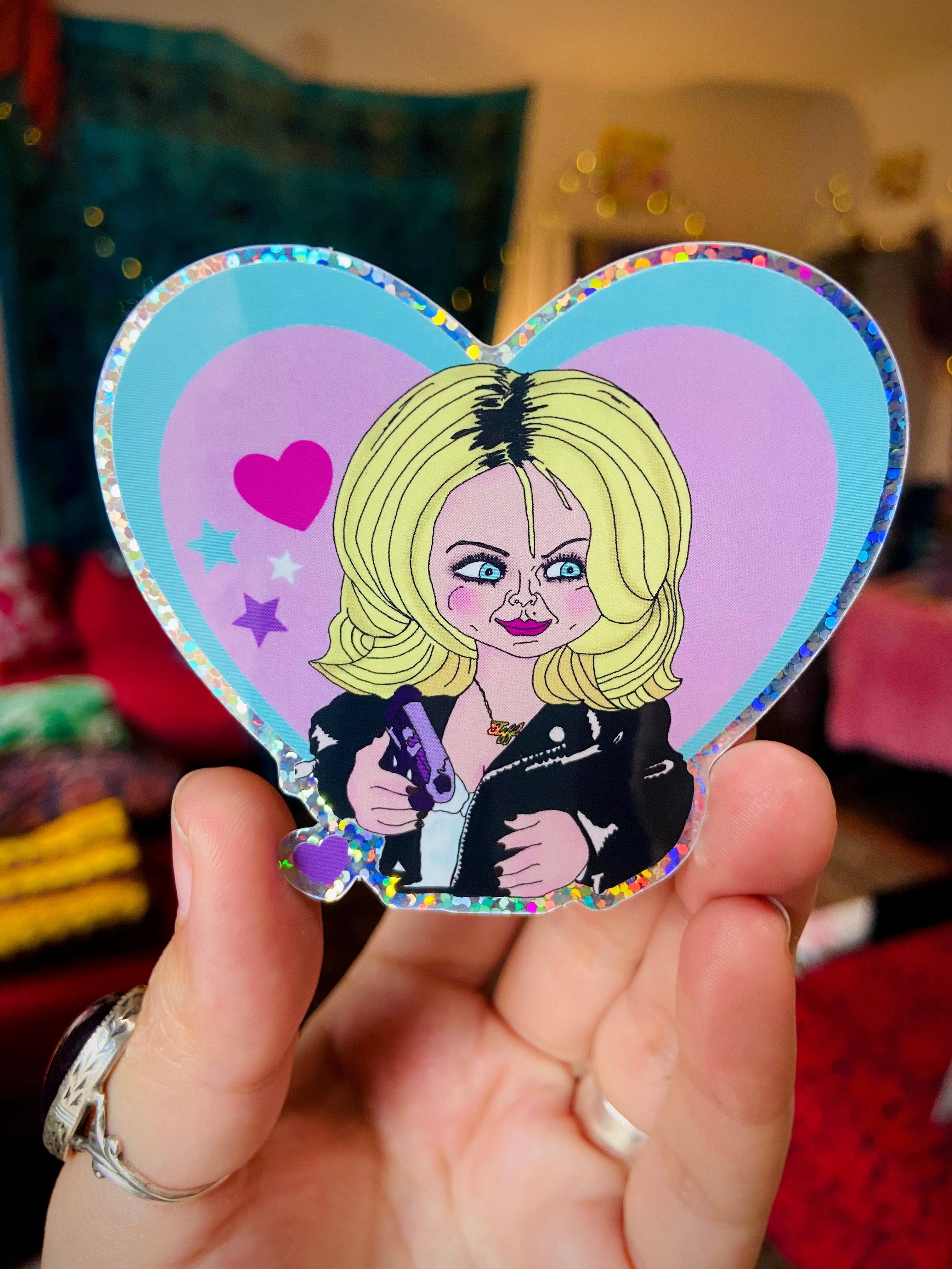 Tiffany/ Bride of Chucky Water Bottle Sticker