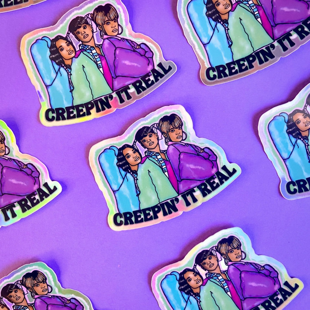 TLC “Creepin’ it Reel” Holographic Water Bottle Sticker