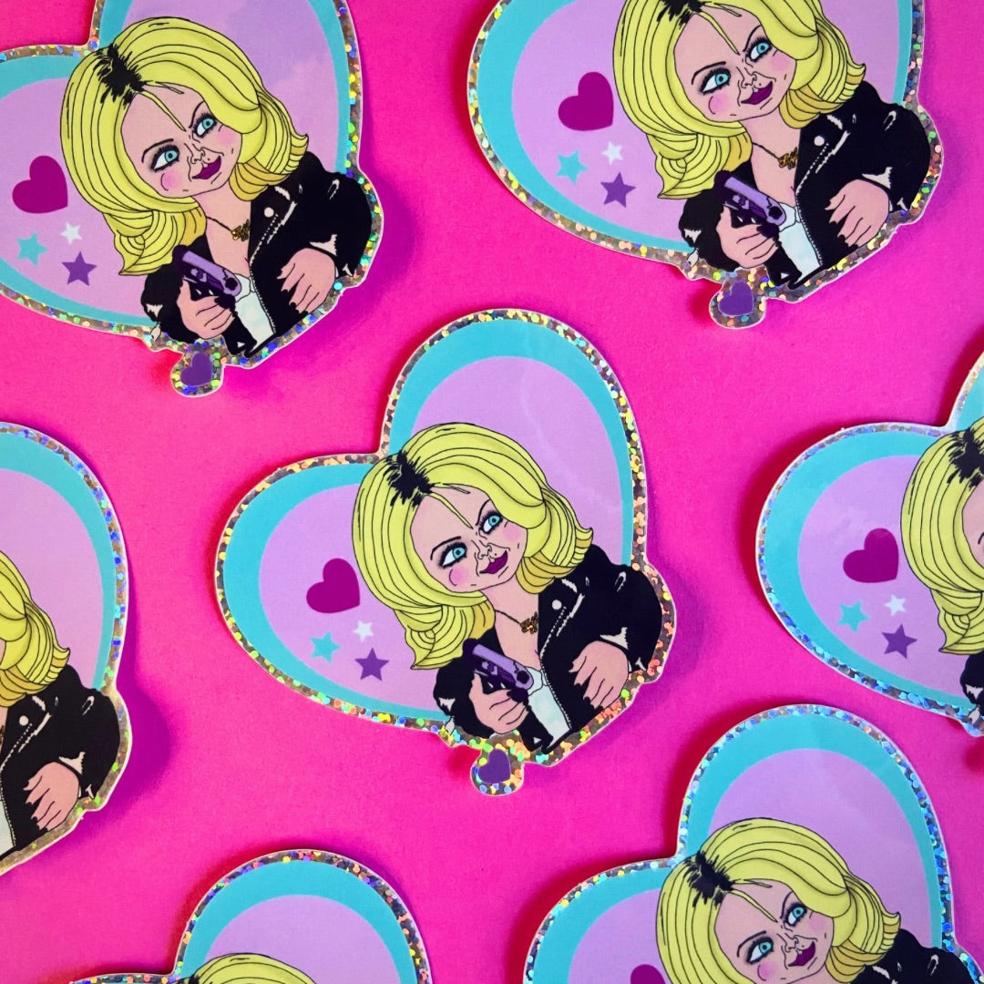Tiffany/ Bride of Chucky Water Bottle Sticker