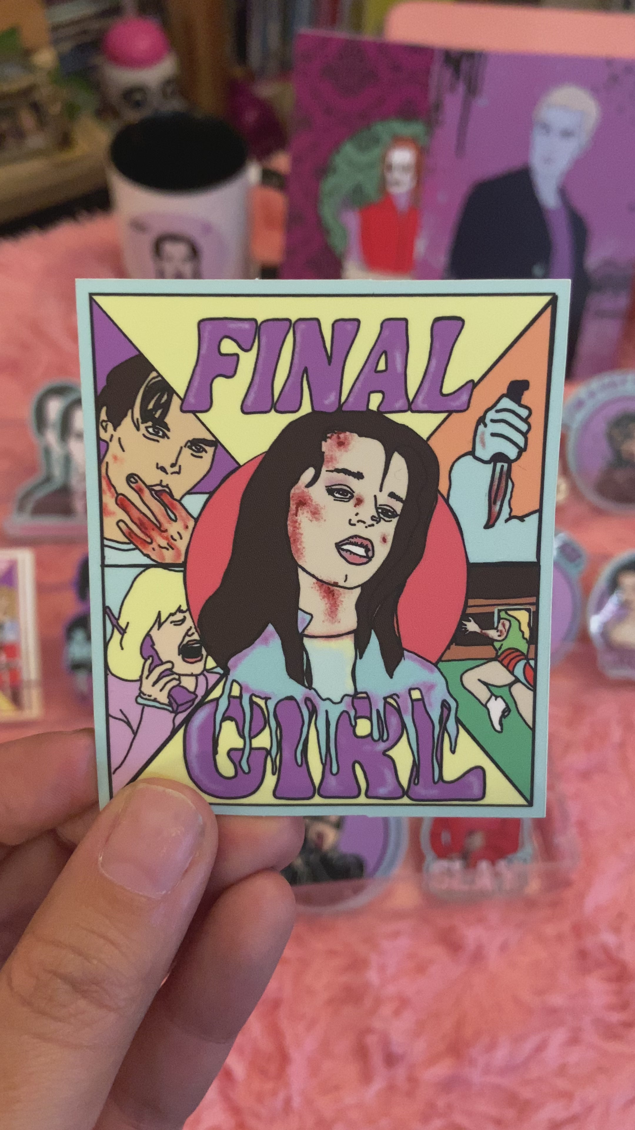 "Final Girl" Scream 96’  Water Bottle Sticker