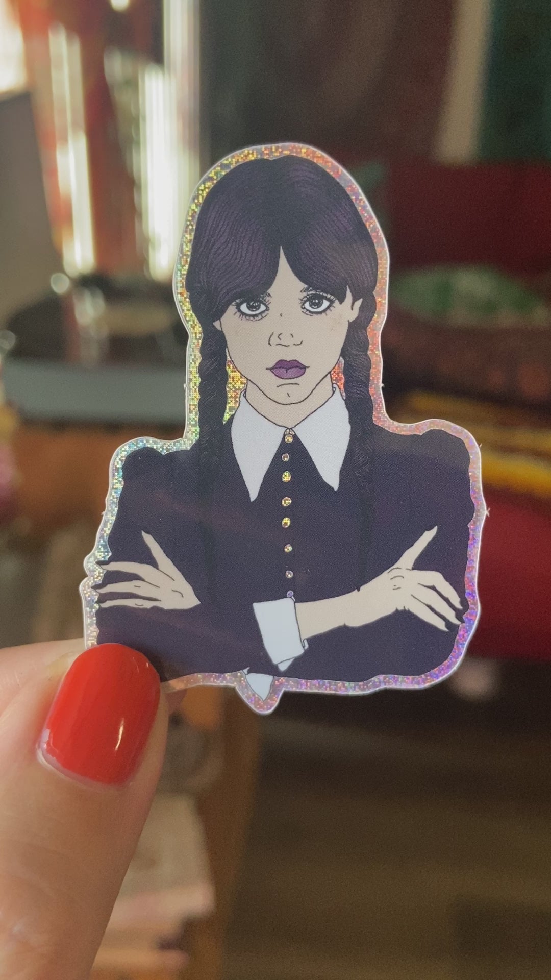 Waterproof Wednesday Addams Sticker