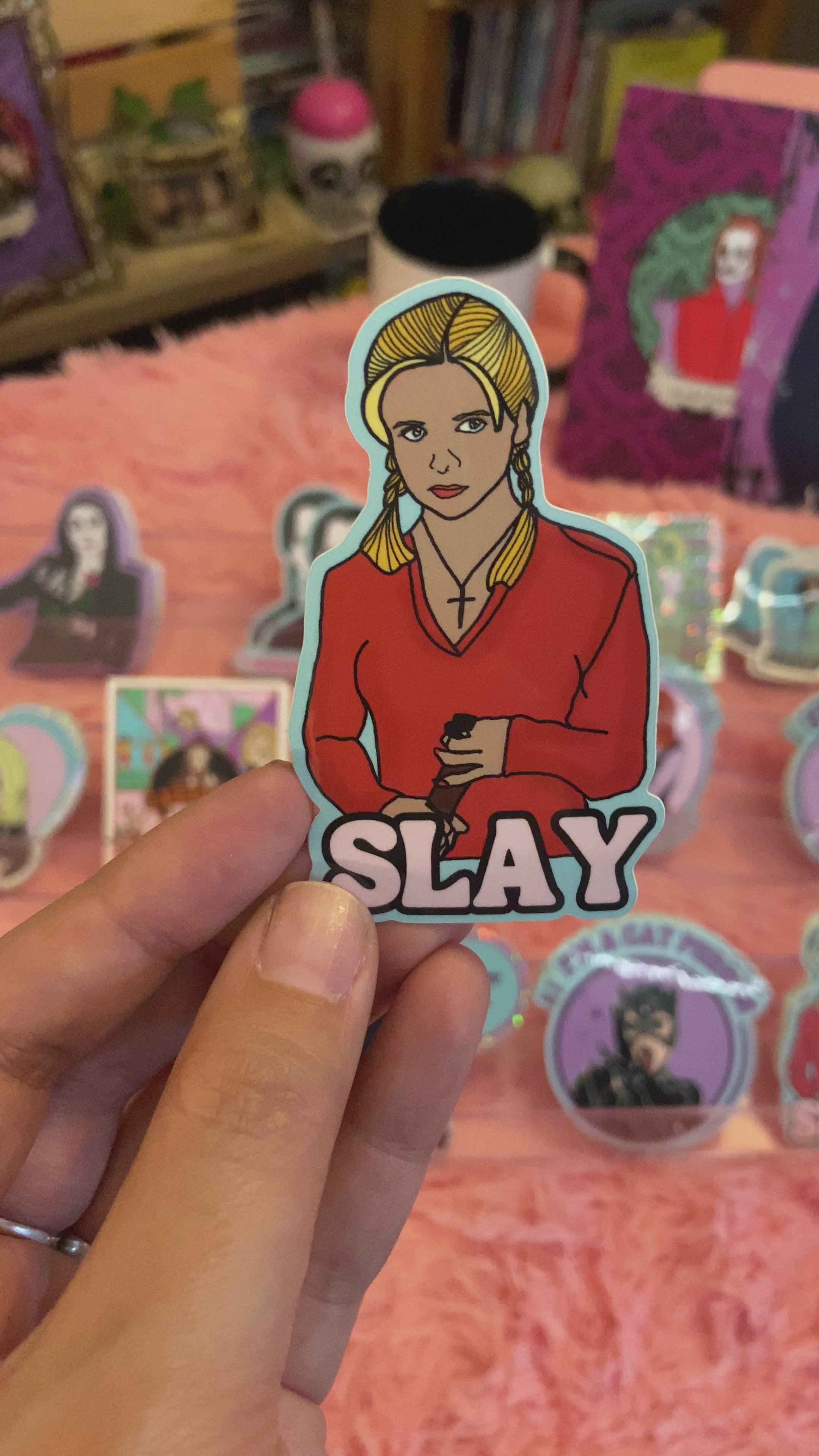 "Slay" Buffy Water Bottle Sticker