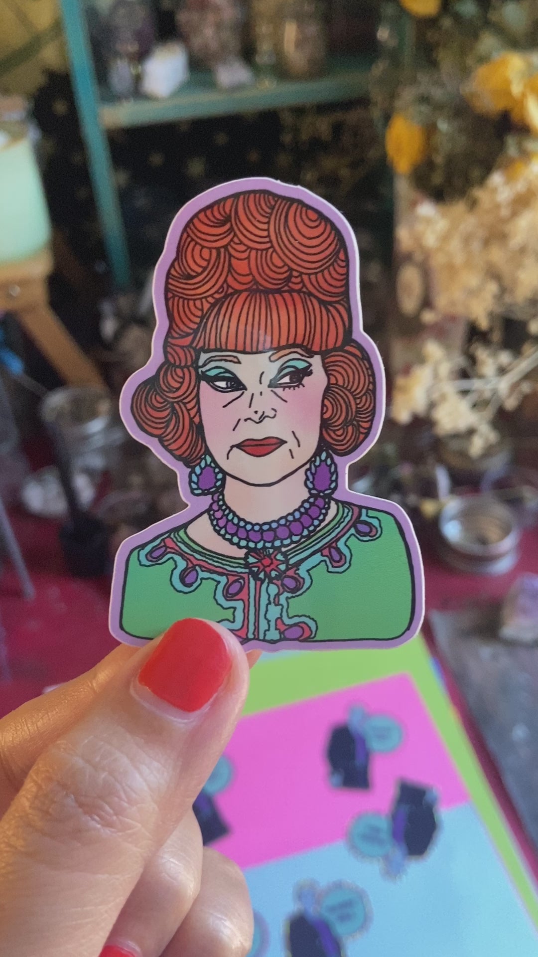 Endora Bewitched Water Bottle Sticker