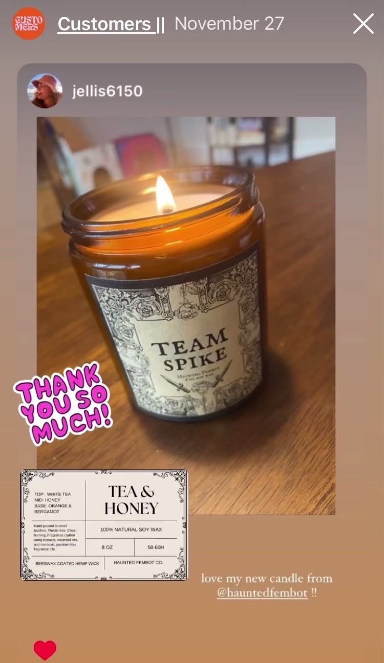 Team Spike Buffy The Vampire Slayer Candle
