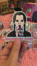 Load and play video in Gallery viewer, “Wednesday Mood” Wednesday Addams Water Bottle Sticker
