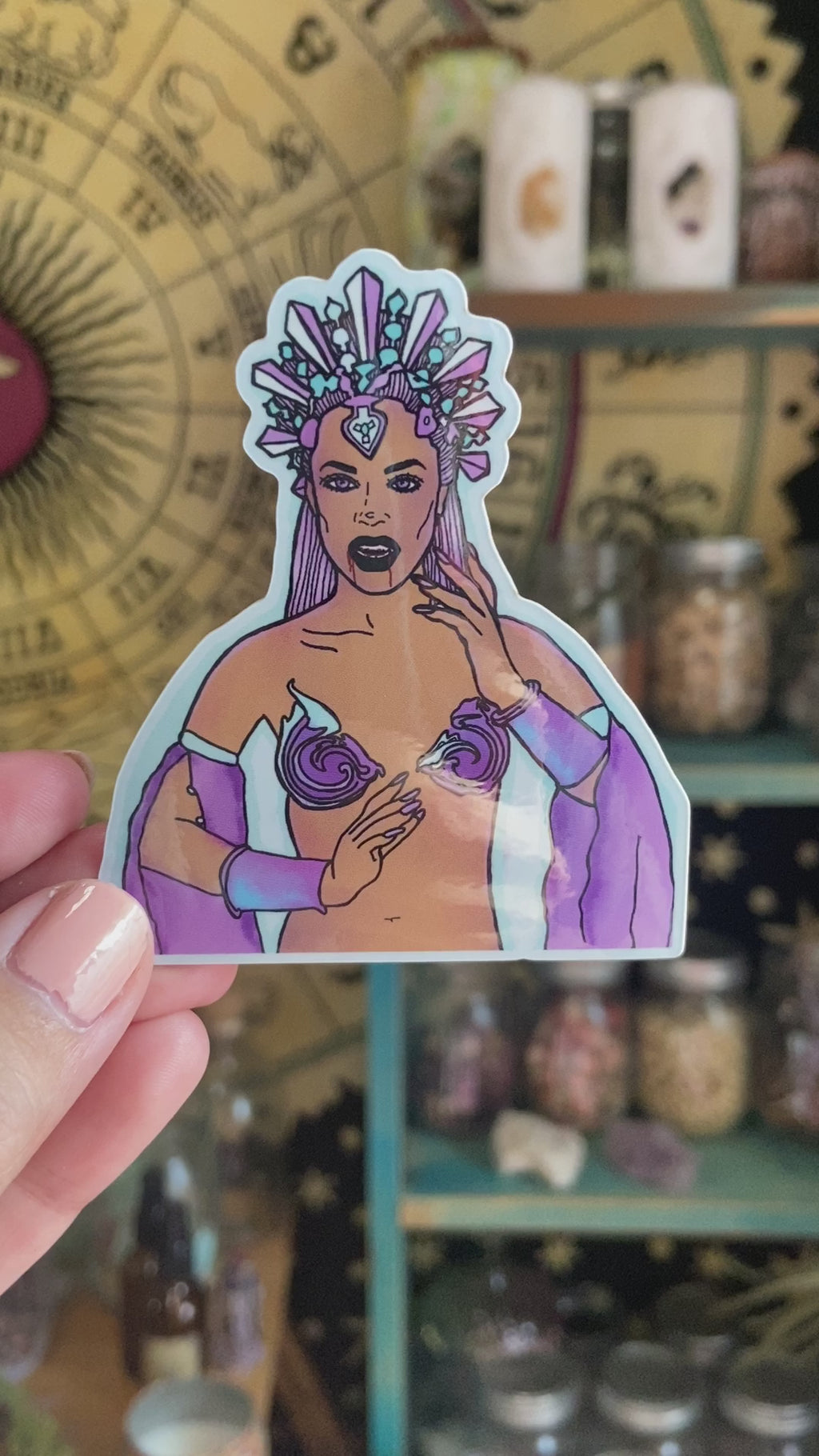 Akasha Queen of the Damned Water Bottle Sticker