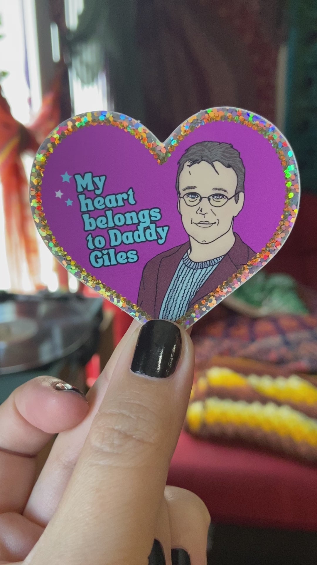 “My Heart Belongs to Daddy Giles”  Water Bottle Sticker