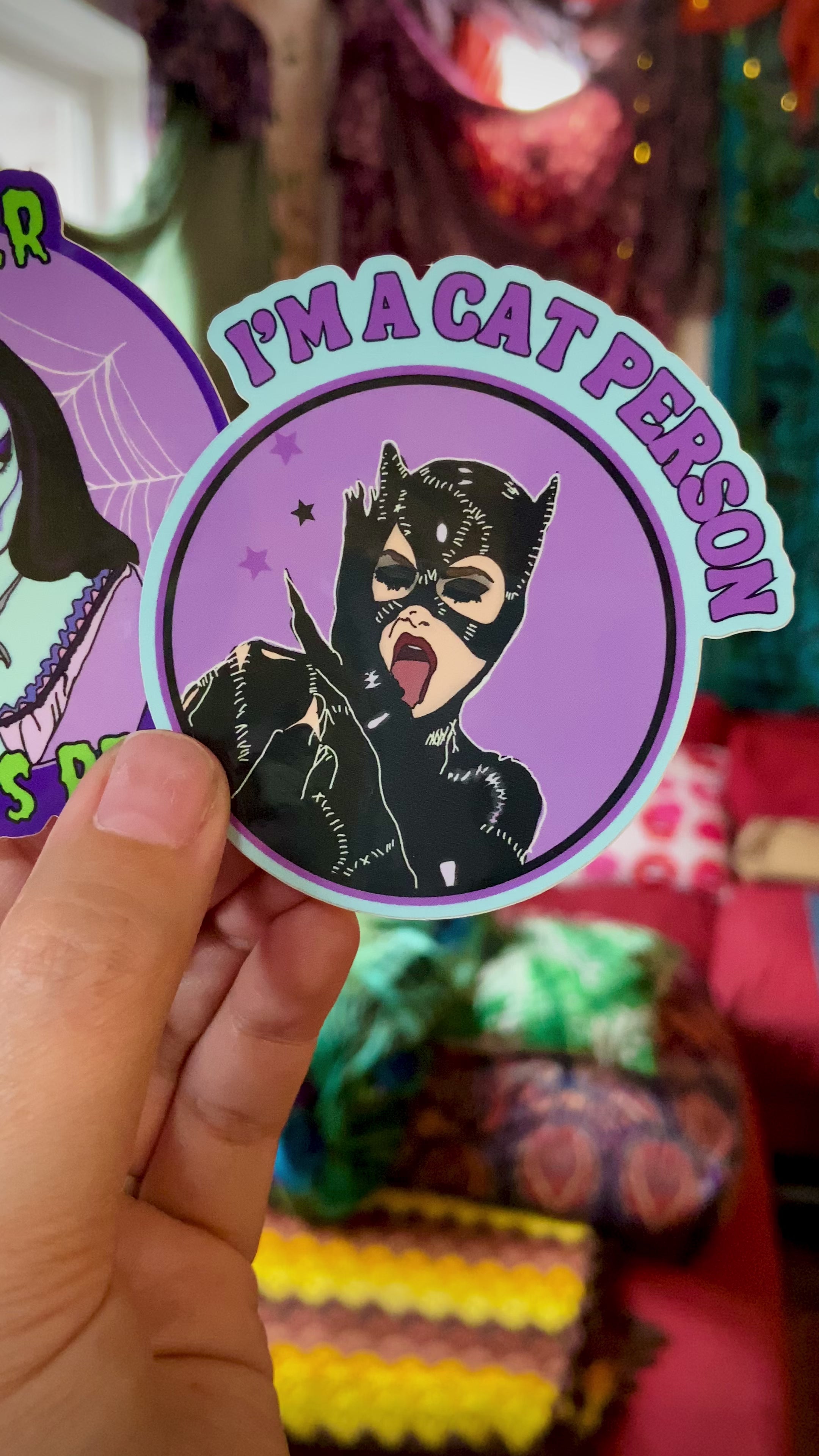 “I’m a Cat Person” Catwoman Water Bottle Sticker