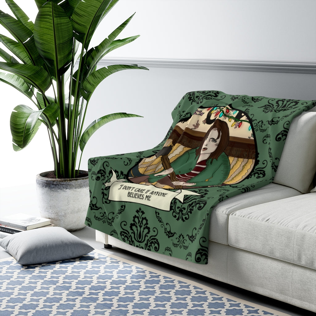 I don't care if no one believes me. Stranger Things Sherpa Fleece Blanket