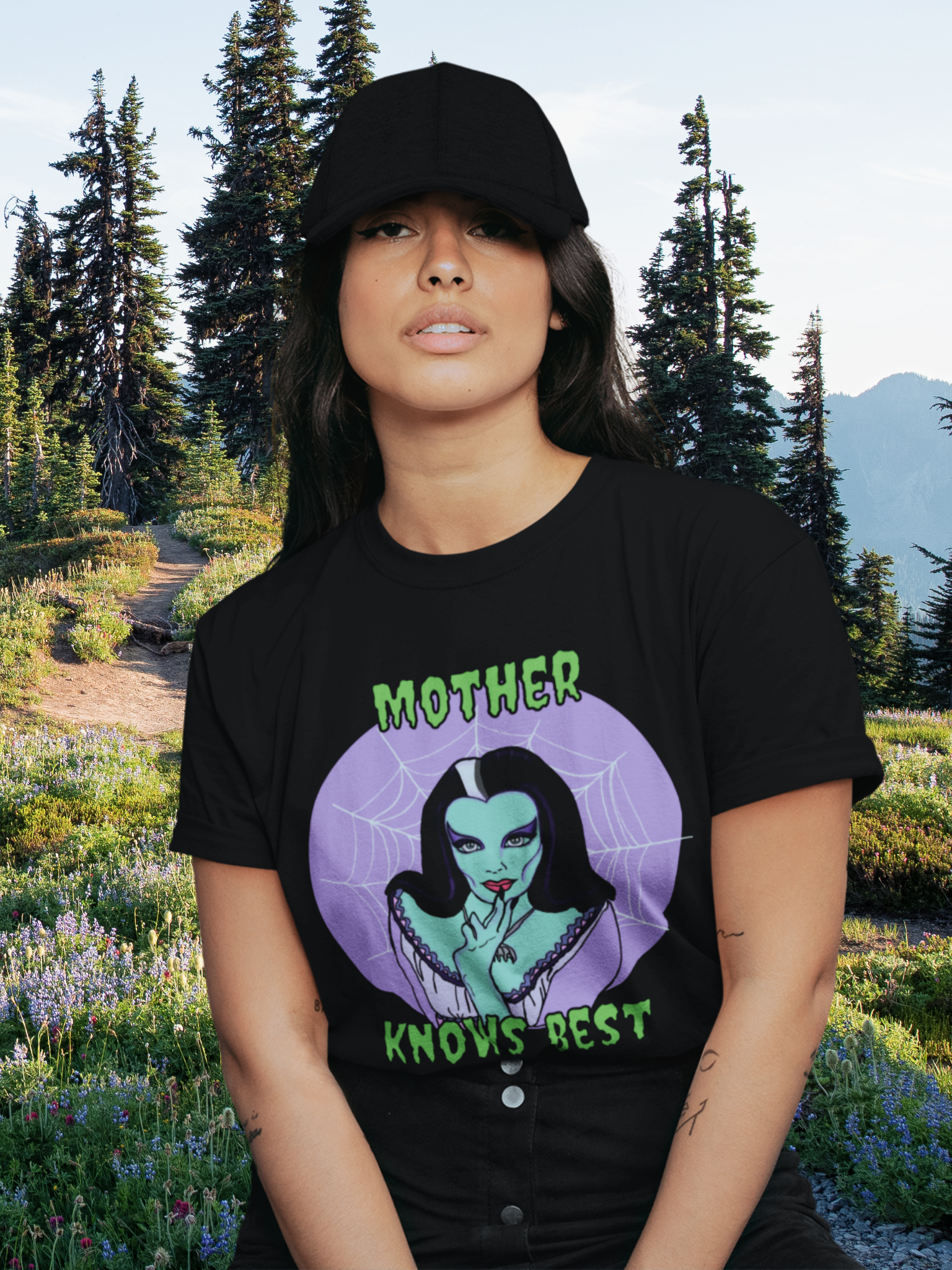 "Mother Knows Best" Lily Munster Super Soft T-shirt