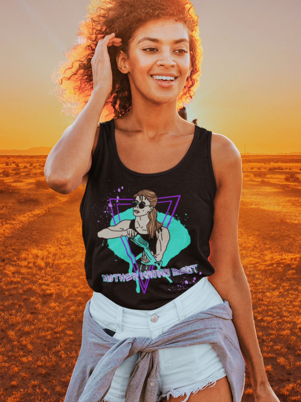 Sarah Connor "Mother Knows Best" Racerback Tank