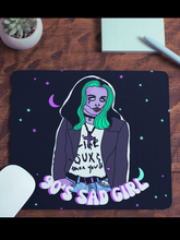 Load image into Gallery viewer, 90s Sad Girl Mouse Pad
