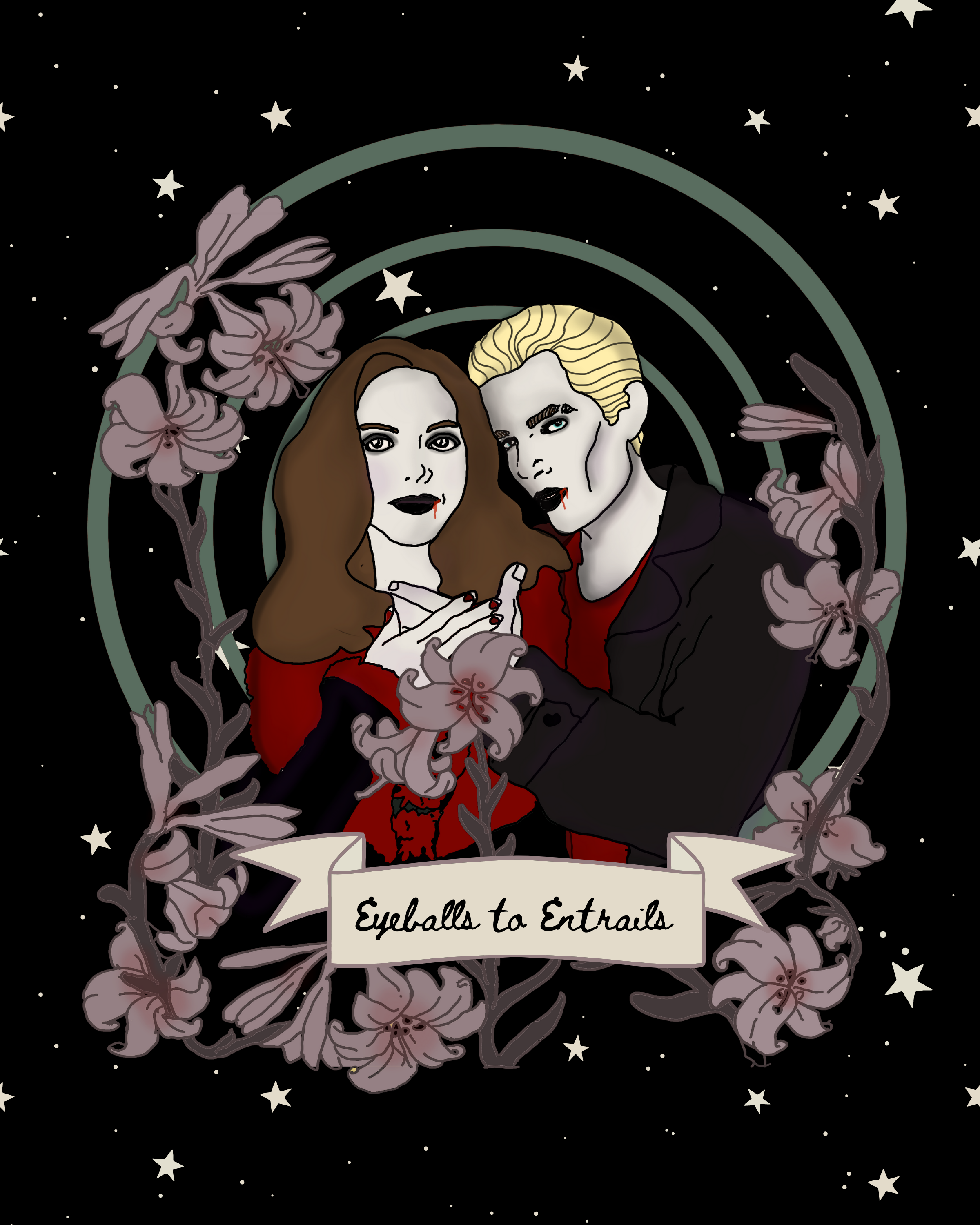 Spike & Drusilla/ Sprusilla "Eyeballs to Entrails" Poster/ Archival Print