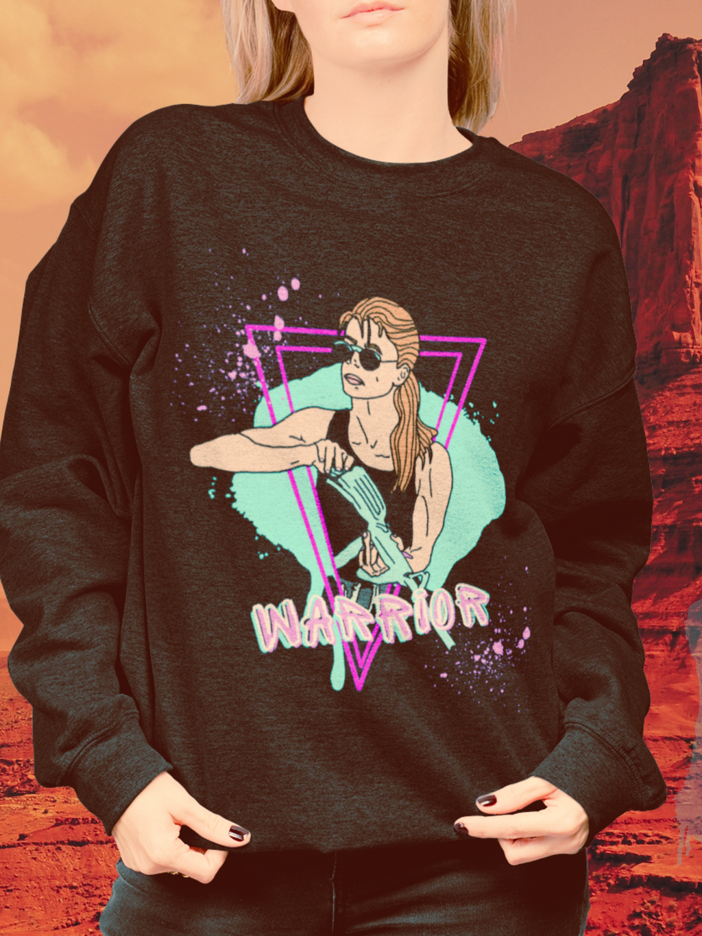 Sarah Connor "Warrior" Comfy Sweatshirt