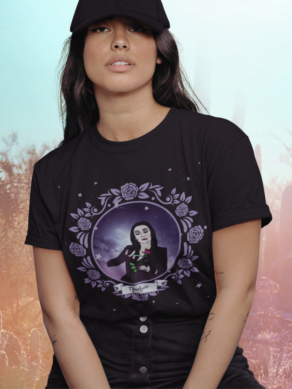 “Nurturer” Morticia Unisex T-shirt