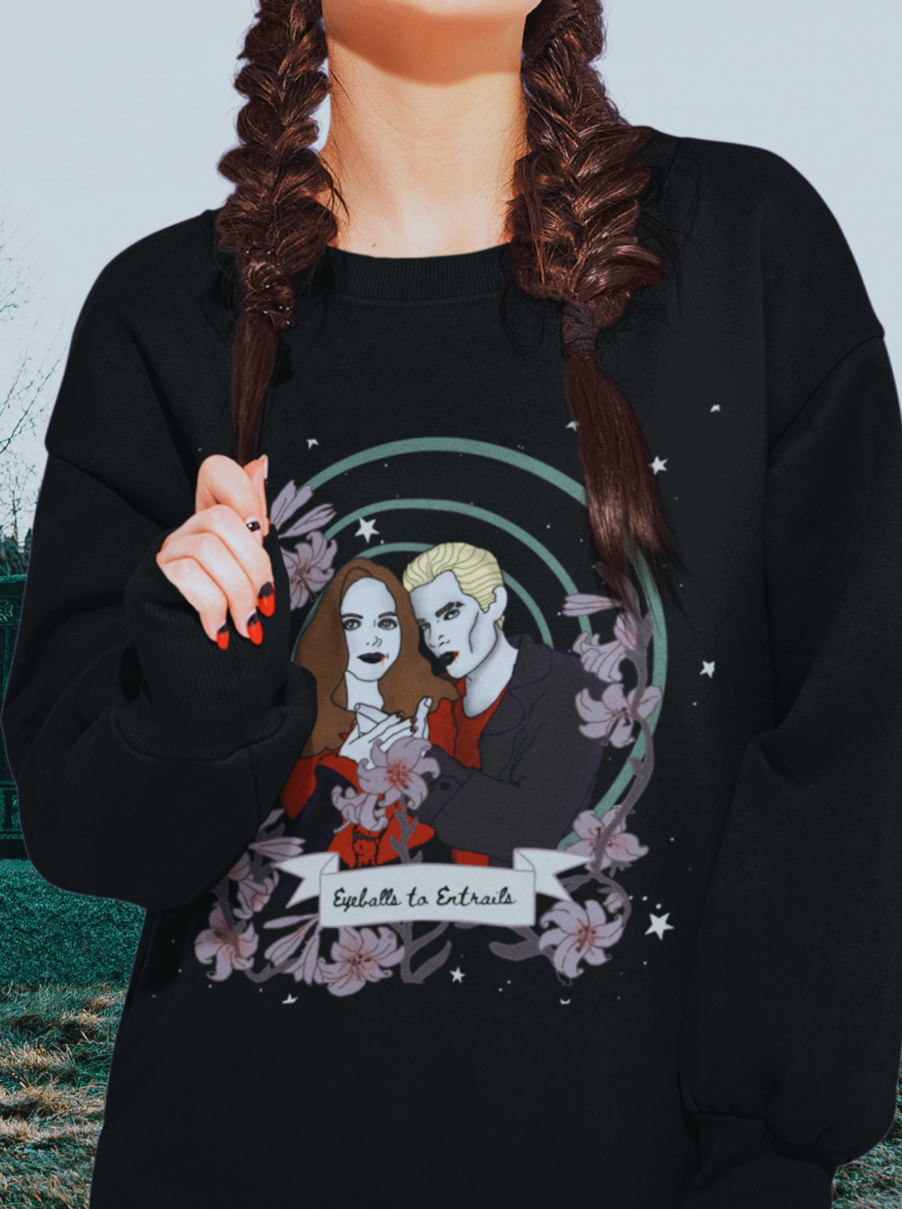 Eyeballs to Entrails Sprusilla Comfy Sweatshirt