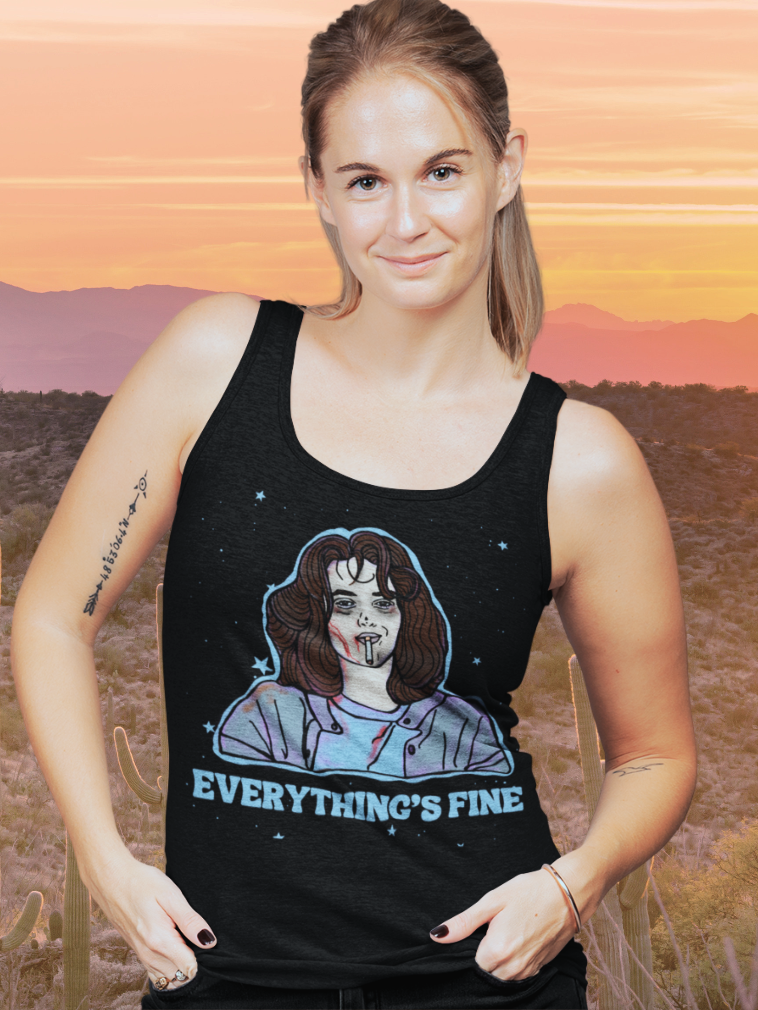 Veronica/ Heathers "Everything's Fine" Racerback Tank