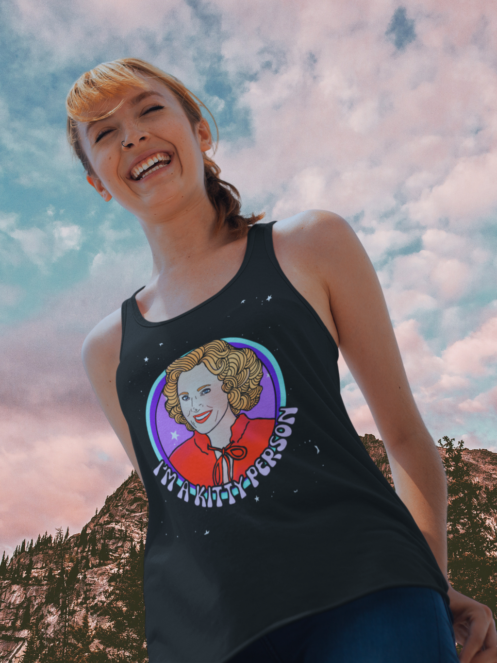 "I'm a Kitty Person" Racerback Tank