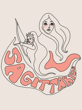 Load image into Gallery viewer, Sagittarius Goddess Vintage Style Unisex Tee (cream)
