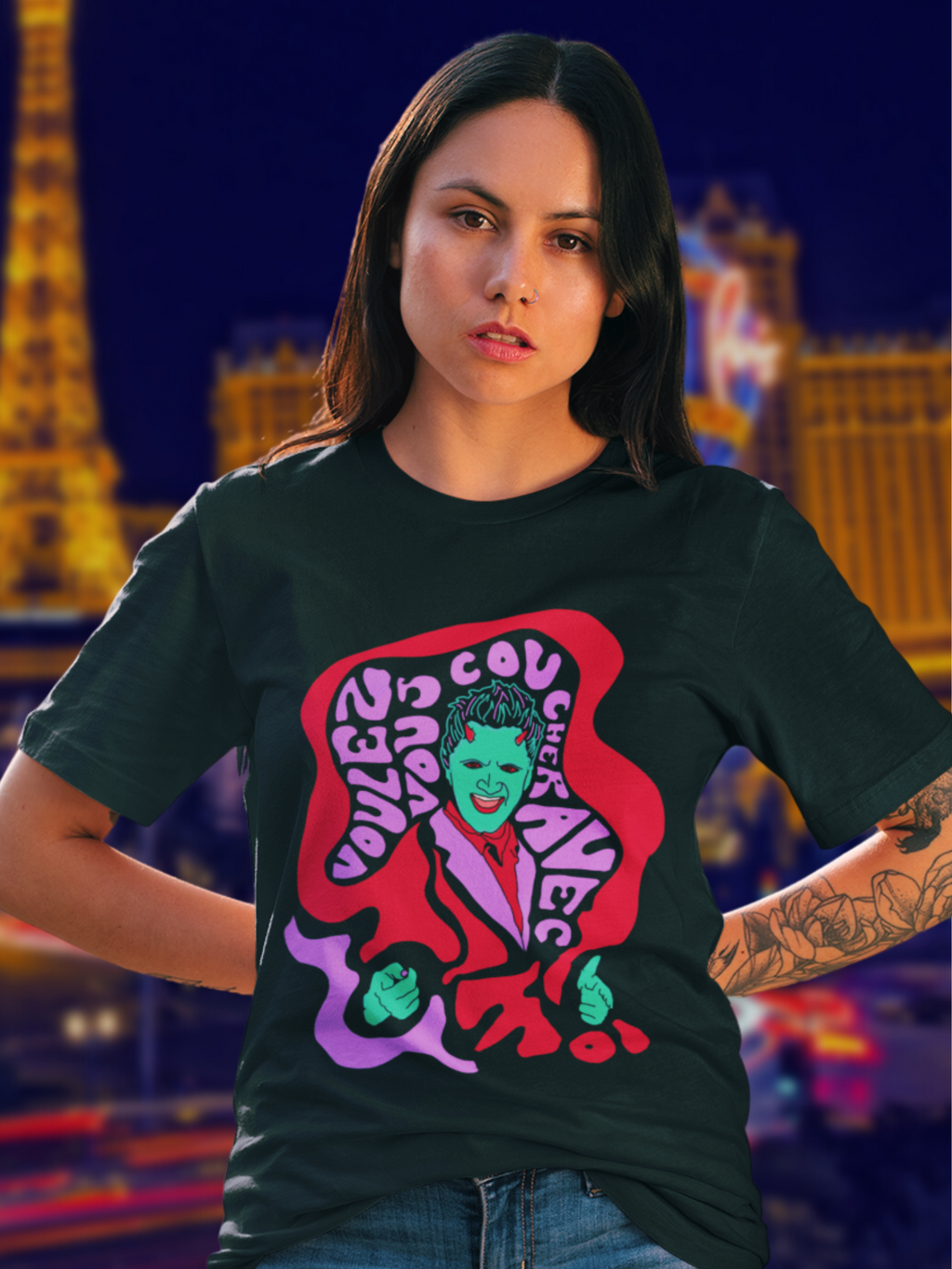 Lorne "Voulez-vous Coucher Avec Moi" Vintage Style Unisex Tshirt