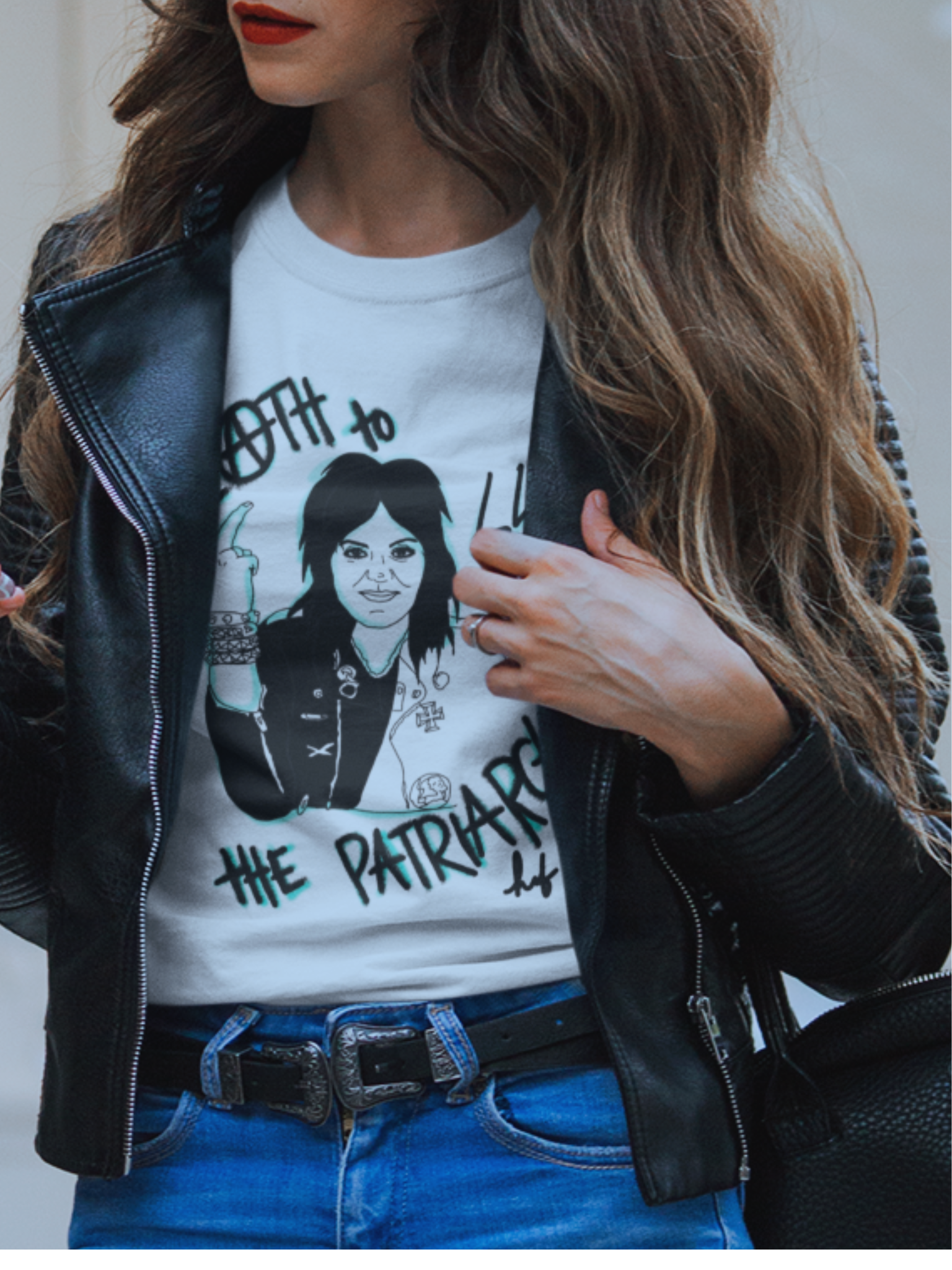 Joan Jett "Death to the Patriarchy" Vintage Style Unisex Tshirt